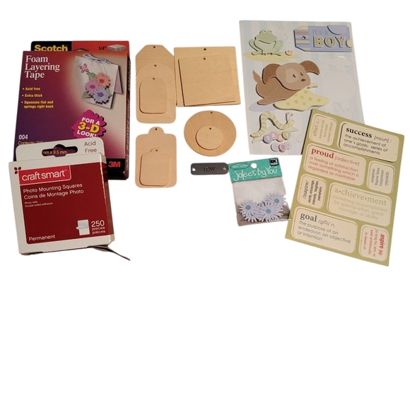 🩷 3/$15 Scrapbooking/Craft Supplies Bundle with Foam Tape and Tags - Picture 6 of 8